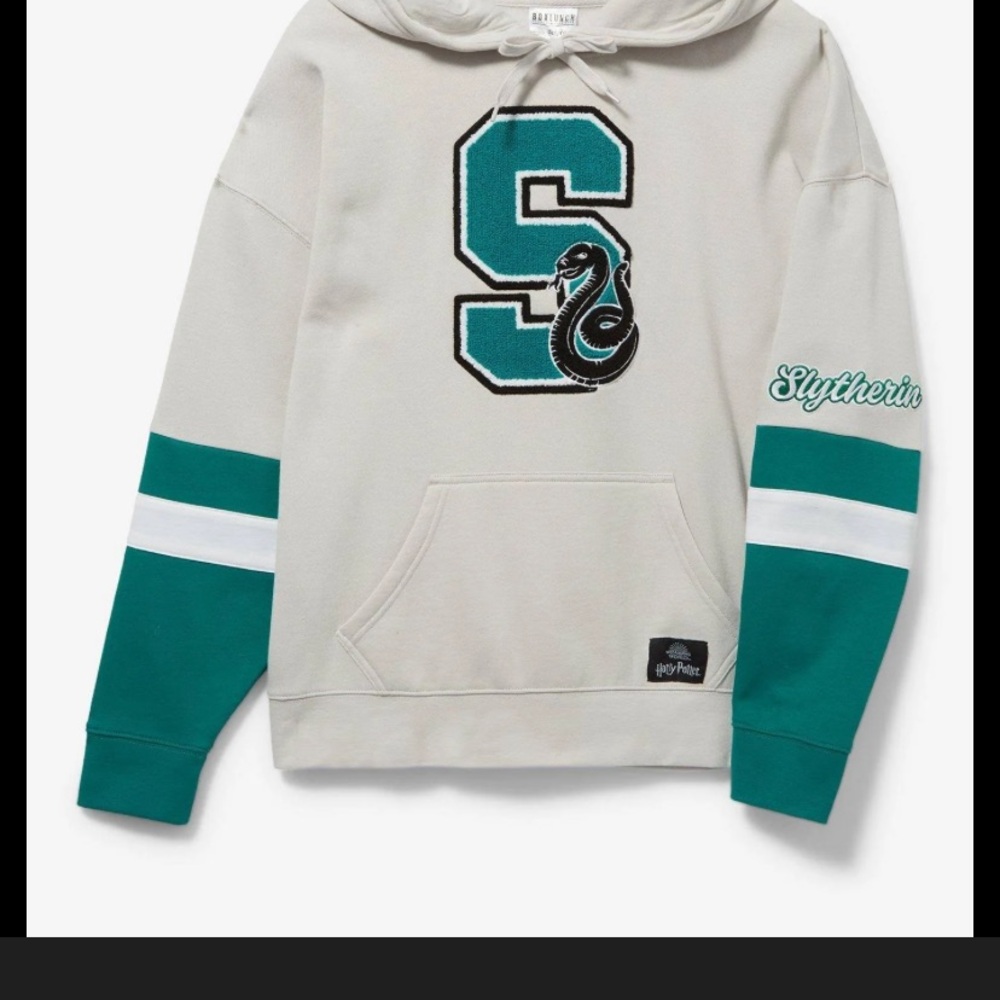 BOXLUNCH Harry Potter Slytherin Varsity Hoodie - Picture 2 of 9